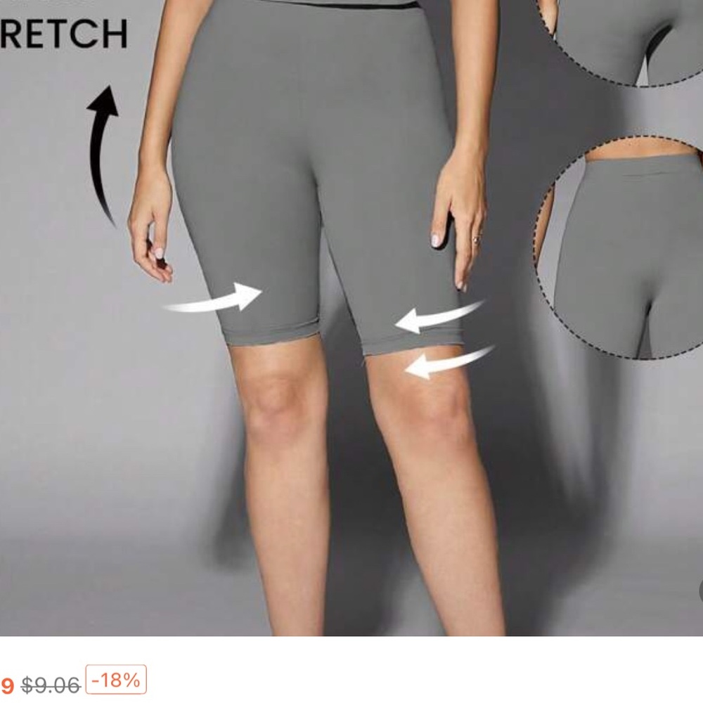 SHEIN Women's Charcoal Bike Shorts